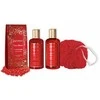 Parisax Bath gift set in a golden tub Frozen Strawberries &amp; Vanilla 5 pcs