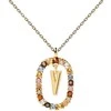Pdpaola Beautiful auksinis plated pakabukas letter "V" LETTERS CO01-281-U (chain, pendant)