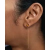 Pdpaola Gold-plated chain earrings with tiger's eye LYRA ARB1-G58-U