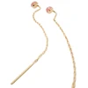 Pdpaola Gold-plated chain earrings with rhodochrosite LYRA ARB1-G56-U