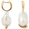 Pdpaola Luxury earrings with baroque pearl La Perla Marea ARB1-G53-U