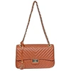 Roberta M Women's leather handbag RM2213 Cognac