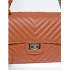 Roberta M Women's leather handbag RM2213 Cognac