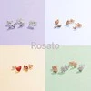 Rosato Sidabrinis vienvietis auskaras Crescent Moon Storie RZO017R
