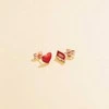 Rosato Sidabrinis vienviečiai auskarai Heart Storie RZO019R