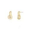 Rosefield Gold-plated 2in1 Wave earrings JELWG-J1301