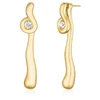 Rosefield Gold-plated 2in1 Wave earrings JELWG-J1301