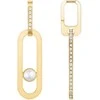 Rosefield Gold-plated dangling earrings with pearl JEPPG-J1289