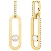 Rosefield Gold-plated dangling earrings with pearl JEPPG-J1289