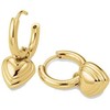 Rosefield Gold-plated earrings with hearts 2in1 JEHPG-J985