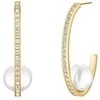 Rosefield Gold-plated hoop earrings with pearl JEPSG-J1290