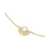 Rosefield Gold-plated steel bracelet with pearl JBPCG-J1295