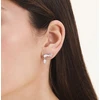 Rosefield Steel modern earrings with crystals Wave JEMWS-J1324