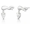 Rosefield Steel modern earrings with crystals Wave JEMWS-J1324
