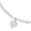 Rosefield Moteriška plieninė apyrankė su kristalais „Chunky Heart“ JBCHS-J1322