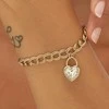 Sagapo Išskirtinė auksu dengta širdies apyrankė My love SYL28
