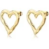 Sagapo Luxury auksinis-plated heart-shaped earrings Emotion SMO24