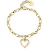 Sagapo Matching auksinis-plated bracelet with a heart Emotion SMO12