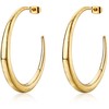Sagapo Modern auksinis-plated hoop earrings Chunky SHK121