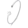 Sagapo Open solid bracelet Four-leaf clover Click SCK239