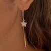 Sagapo Žaismingi paauksuoti auskarai Stars Aurora SAR55