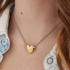 Sagapo Steel bicolor pakabukas for women Heart Stellar SSE56