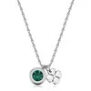 Sagapo Steel pakabukas with crystal Four-leaf clover Lucky Light SKT54