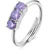 Sagapo Steel ring with cubic zirconia Dazzly SDZ156