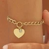 Sagapo Nepraleidžiama paauksuota širdies apyrankė My love SYL22