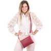 Segali Moterų odinė crossbody rankinė A6C viva magenta
