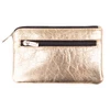 Segali Leather mini wallet-key ring 7289 golden shiny