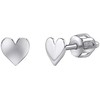 Sidabrinis earrings Lia heart stones with screw SILVEGOB70270BDS