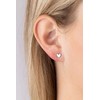 Sidabrinis earrings Lia heart stones with screw SILVEGOB70270BDS