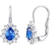 Sidabrinis earrings with mėlynas Swarovski ® zircons SILVEGO31866M