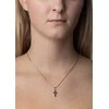 Sidabrinis pendant Ophelia cross with natural garnets SILVEGOB180038P