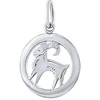Sidabrinis pakabukas zodiako ženklas Ožiaragis - apvalus SILVEGOB10283S01