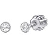 Sidabrinis auskarai su smeigtukais su Swarovski cirkoniu 2,5 mm SILVEGO706025W (varžtas)
