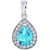 Silvego BRISA Sidabrinis Pendant with Swiss Mėlyna Topaz and Brilliance Zirconia JJJ1141PTS