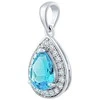 Silvego BRISA Sidabrinis Pendant with Swiss Mėlyna Topaz and Brilliance Zirconia JJJ1141PTS