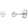 Silvego Earrings made of surgical steel - balls 4 mm for women and children KMM68742