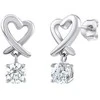 Silvego Fine sidabrinis earrings Heart JJJE0387
