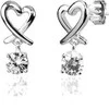 Silvego Fine sidabrinis earrings Heart JJJE0387