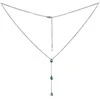 Silvego Gryn Sidabrinis Necklace with Žalias Brilliance Zirconia MSS1023NG