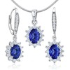 Silvego JJJE766SA Sidabrinis Sapphire Set (Earrings, Pendant)