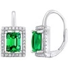 Silvego PALOMA sidabrinis earrings with žalias zircon LPSPE0455G