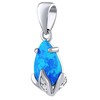 Silvego Sidabrinis Clarissa Pendant with Mėlyna Opal and Brilliance Zirconia JJJ1267PB