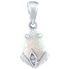 Silvego Sidabrinis Clarissa pakabukas su Baltas Opal ir Brilliance Zirconia JJJ1267PW