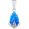 Silvego Sidabrinis Clarissa Pendant with Mėlyna Opal and Brilliance Zirconia JJJ1267PB