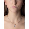 Silvego Sidabrinis Clarissa Pendant with Mėlyna Opal and Brilliance Zirconia JJJ1267PB