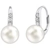 Silvego Sidabrinis earrings with baltas Swarovski ® Crystals LPSER0639